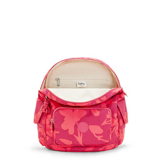 Kipling City Pack Small Printed Rugzak Roze | België 1698HA